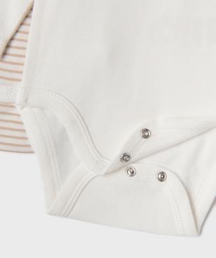 Bodies manches longues bébé  (lot de 3) vue7 - GEMO 4G BEBE - GEMO