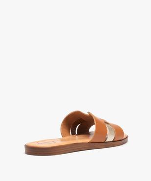 Mules femme avec dessus en cuir et bride scintillante - Tanéo vue4 - TANEO - GEMO