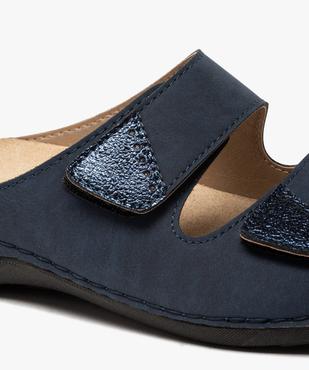 Mules femme confort à brides scratch finitions métallisées vue6 - GEMO (CONFORT) - GEMO