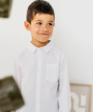 Chemise unie à manches longues garçon vue13 - GEMO 4G GARCON - GEMO