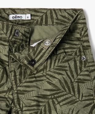 Bermuda en coton twill imprimé à revers garçon vue2 - GEMO 4G GARCON - GEMO
