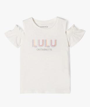 Tee-shirt manches courtes à épaules dénudées fille - LuluCastagnette vue1 - LULUCASTAGNETTE - GEMO