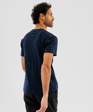 Tee-shirt manches courtes effet rayé homme vue3 - GEMO 4G HOMME - GEMO