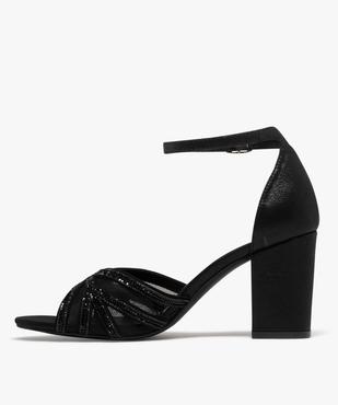 Sandales à talon brillantes à strass femme vue4 - FOLLOW ME - GEMO