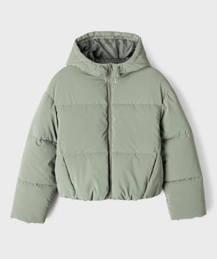 Parka courte à capuche en matière déperlante finition mate fille vue1 - GEMO 4G FILLE - GEMO