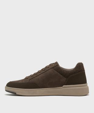 Baskets basses multimatières homme - Urban Steps vue3 - URBAN STEPS - GEMO