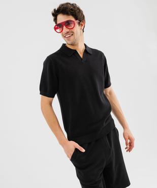 Polo à manches courtes en maille fantaisie homme vue1 - GEMO 4G HOMME - GEMO
