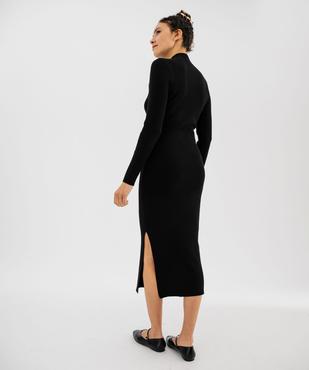 Robe pull longue fendue sur un côté femme vue3 - GEMO(FEMME PAP) - GEMO