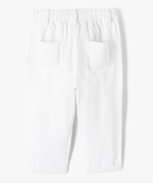 Pantalon bébé garçon élégant en lin vue3 - GEMO 4G BEBE - GEMO