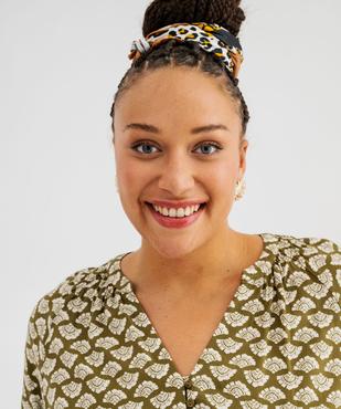 Blouse imprimée à manches 3/4 femme grande taille vue2 - GEMO 4G GT - GEMO