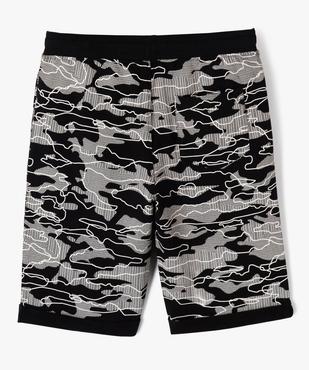 Bermuda en maille imprimé avec ceinture élastique garçon vue4 - GEMO (JUNIOR) - GEMO