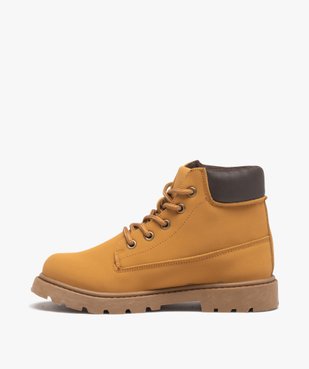 Boots garçon montantes dessus uni à lacets du 31 au 35 vue3 - GEMO (ENFANT) - GEMO