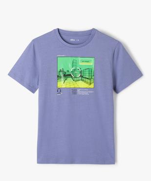 Tee-shirt garçon à manches courtes imprimé geek vue1 - GEMO (JUNIOR) - GEMO
