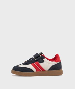 Baskets tricolores avec fermeture scratch garçon - LuluCastagnette vue3 - LULUCASTAGNETTE - GEMO