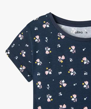Tee-shirt à manches ultra courtes imprimé fille vue2 - GEMO (ENFANT) - GEMO