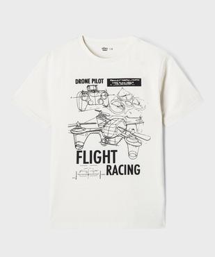 Tee-shirt manches courtes avec motif streetwear garçon vue1 - GEMO 4G GARCON - GEMO