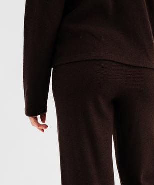 Pantalon wide leg maille femme vue2 - GEMO(FEMME PAP) - GEMO