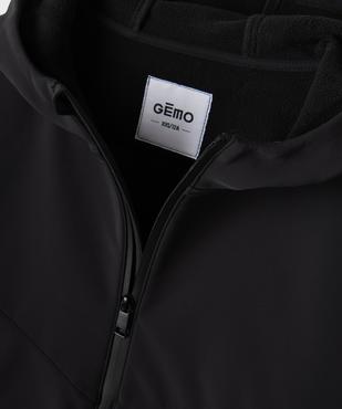 Blouson softshell déperlant intérieur polaire à capuche garçon vue1 - GEMO (JUNIOR) - GEMO