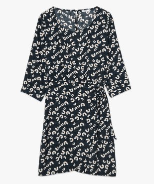 Robe femme façon portefeuille à motifs fleuris vue4 - GEMO(FEMME PAP) - GEMO