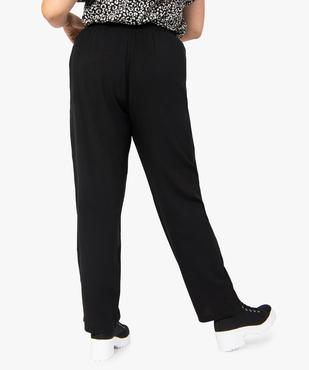 Pantalon femme grande taille uni large et fluide à taille élastiquée vue3 - GEMO (G TAILLE) - GEMO