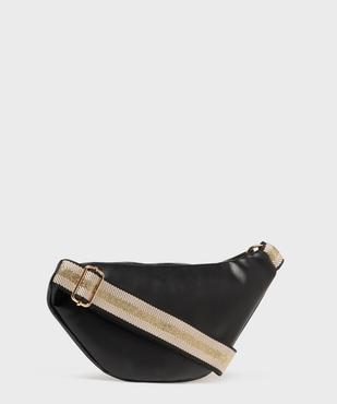 Sac banane en matière vernie avec bandoulière pailletée femme vue2 - GEMO (ACCESS) - GEMO