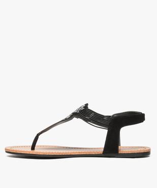 Sandales à entre-doigt avec brides élastiquées à strass femme - Valentina Baldano vue3 - VALENTINA BALDA - GEMO