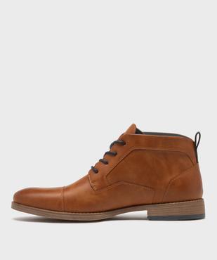 Low-boots à bout droit à lacets homme - Mario Baldano vue3 - MARIO BALDANO - GEMO