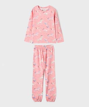 Pyjama en coton avec motifs poneys fille vue1 - GEMO 4G FILLE - GEMO