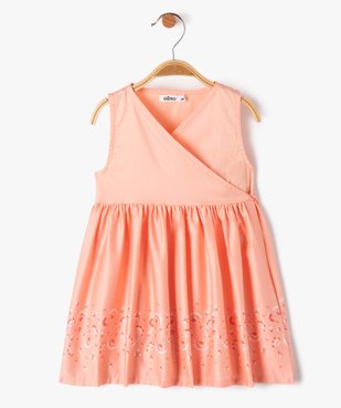 Robe bébé fille portefeuille à motif fleuri vue1 - GEMO(BEBE DEBT) - GEMO