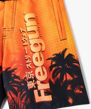 Short de bain garçon imprimé palmiers - Freegun vue2 - FREEGUN - GEMO