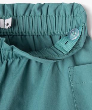 Short en toile à taille élastiquée et poches plaquées bébé fille vue2 - GEMO(BEBE DEBT) - GEMO