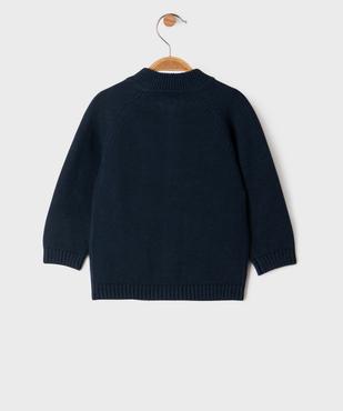 Gilet zippé à col rond en coton bébé vue3 - GEMO(BEBE DEBT) - GEMO
