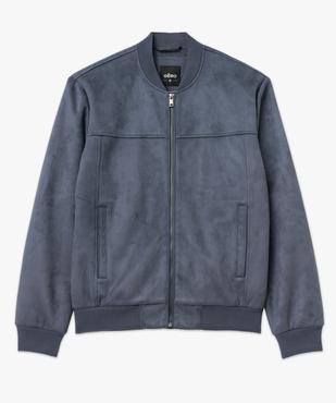 Blouson zippé en suédine homme vue4 - GEMO (HOMME) - GEMO