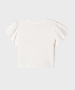 Tee-shirt manches courtes volantées fille vue4 - GEMO 4G FILLE - GEMO