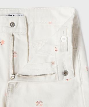 Pantalon wide leg en twill fleuri fille vue3 - GEMO (ENFANT) - GEMO