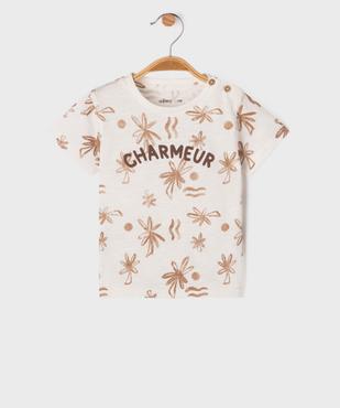 Tee-shirt manches courtes à motifs palmiers bébé garçon vue1 - GEMO(BEBE DEBT) - GEMO