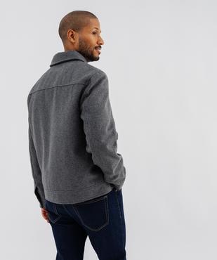 Blouson col chemise zippé homme vue3 - GEMO (HOMME) - GEMO