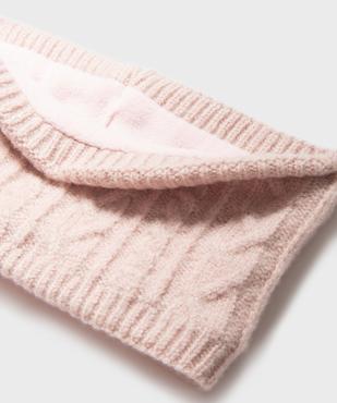Echarpe snood en maille torsadée doublée polaire bébé fille vue2 - GEMO (ACCESS) - GEMO