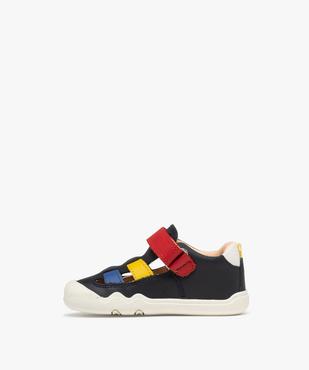 Chaussures imprimées respirantes à scratch bébé garçon  - Geox vue3 - GEOX - GEMO