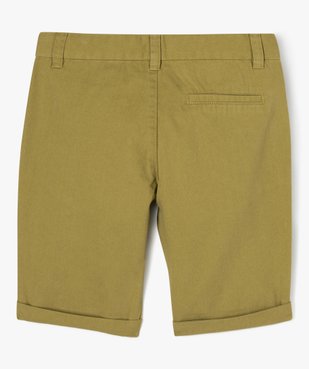 Bermuda coupe chino regular en toile de coton garçon vue3 - GEMO 4G GARCON - GEMO