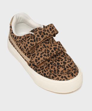 Tennis en toile à scratch imprimé léopard fille vue5 - LOVELY WINGS GEMO FOR GOOD - GEMO