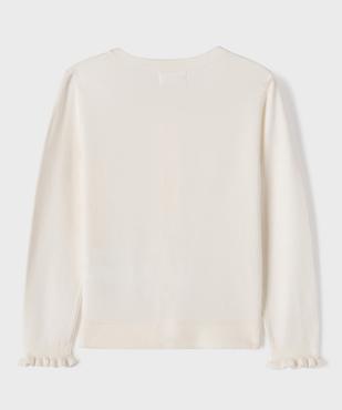 Gilet fin en viscose avec finitions froncées fille vue3 - GEMO 4G FILLE - GEMO