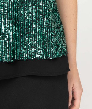 Débardeur de soirée femme avec sequins brodés vue6 - GEMO(FEMME PAP) - GEMO