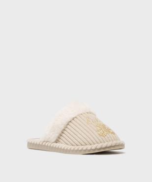 Chaussons mules en velours côtelé fille - LuluCastagnette vue2 - LULUCASTAGNETTE - GEMO