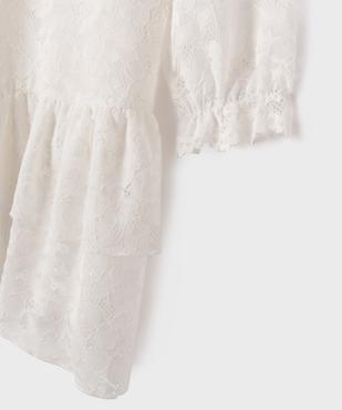 Robe courte à manches longues en dentelle fille vue2 - GEMO (ENFANT) - GEMO