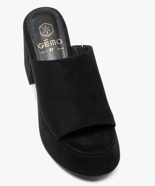 Mules femme à talon flare unies avec semelle plateforme vue5 - GEMO(URBAIN) - GEMO
