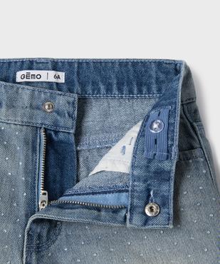 Short en jean avec perles et taille ajustable fille vue3 - GEMO (ENFANT) - GEMO