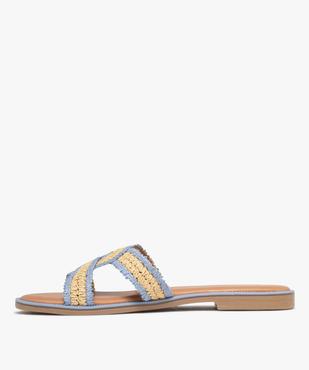 Mules plates à brides tressées et croisées femme  vue4 - FOLLOW ME - GEMO