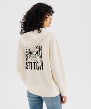 Sweat à capuche en molleton imprimé devant et dos femme - Stitch vue3 - LILO & STITCH - GEMO