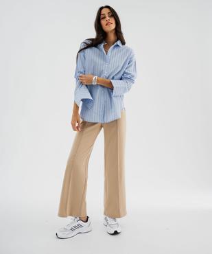 Pantalon large à taille élastiquée femme vue4 - GEMO(FEMME PAP) - GEMO